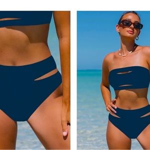 POPVIL BANDEAU BIKINI NEVER WORN